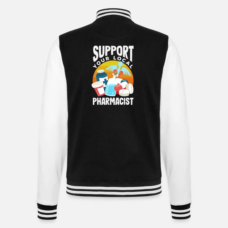 Pharmacien Technicien Pharmaceutique - Veste Teddy - noir/blanc
