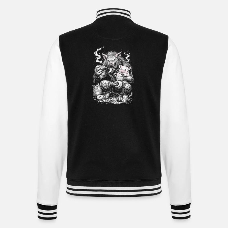 Patate de canapé intérieur - Veste Teddy - noir/blanc