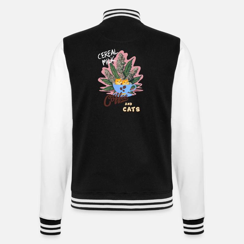 Cereal Milk C&C - College-Sweatjacke - Schwarz/Weiß