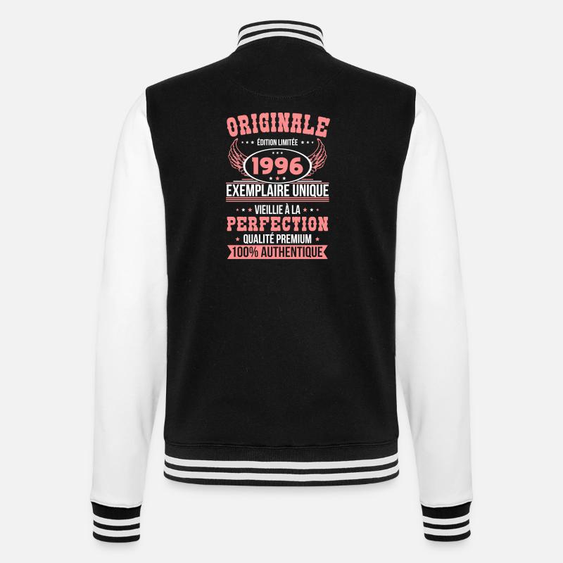 1996 – Unique example – Premium quality - College Sweat Jacket - black/white