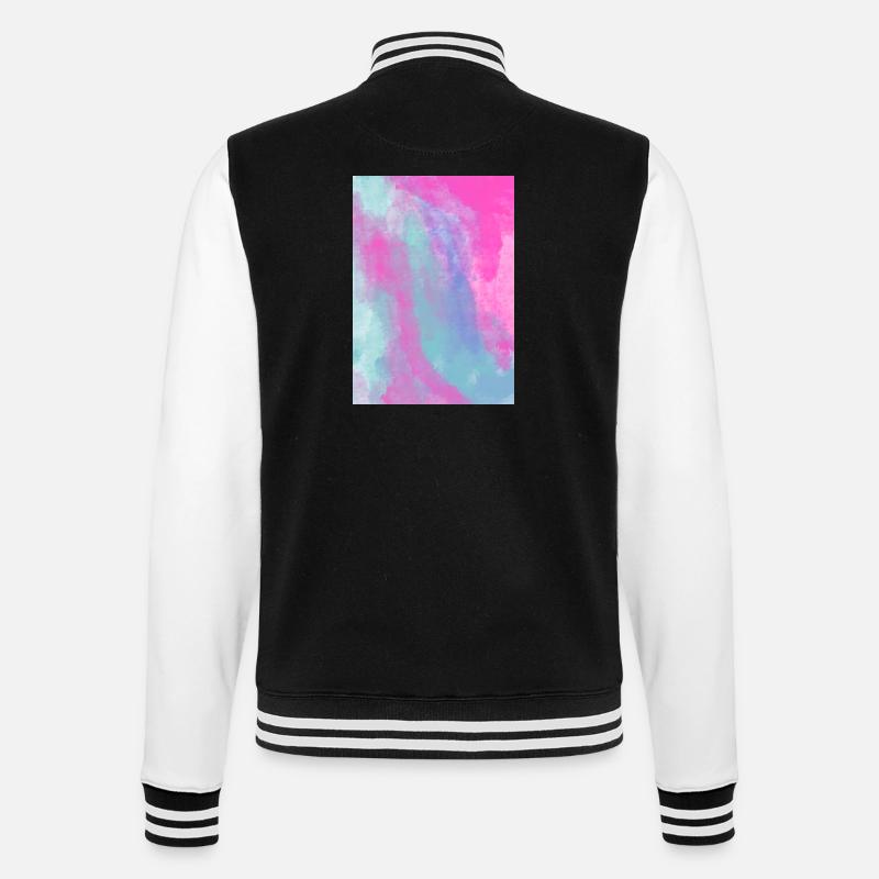 Gradient Spring customizable - College Sweat Jacket - black/white