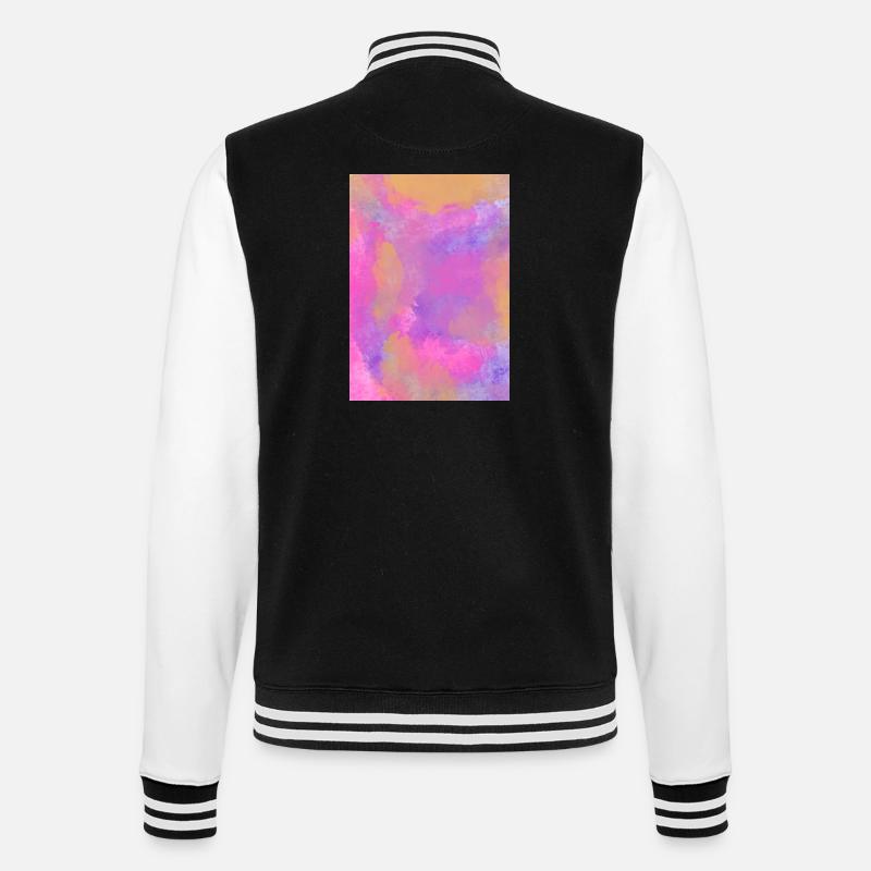 Gradient - lilac can be personalized - College Sweat Jacket - black/white