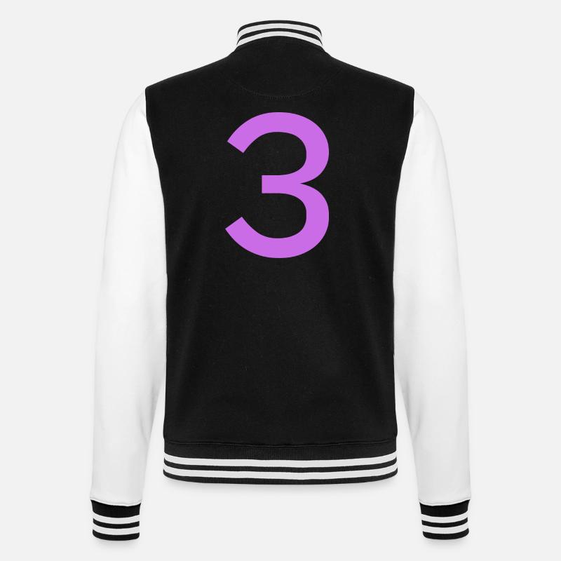 3 - College Sweat Jacket - black/white