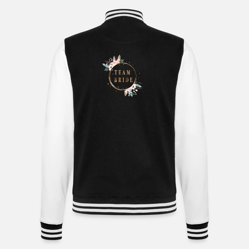 boho_team_bride - College Sweat Jacket - black/white