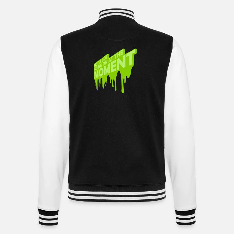 Not much going on - College-Sweatjacke - Schwarz/Weiß