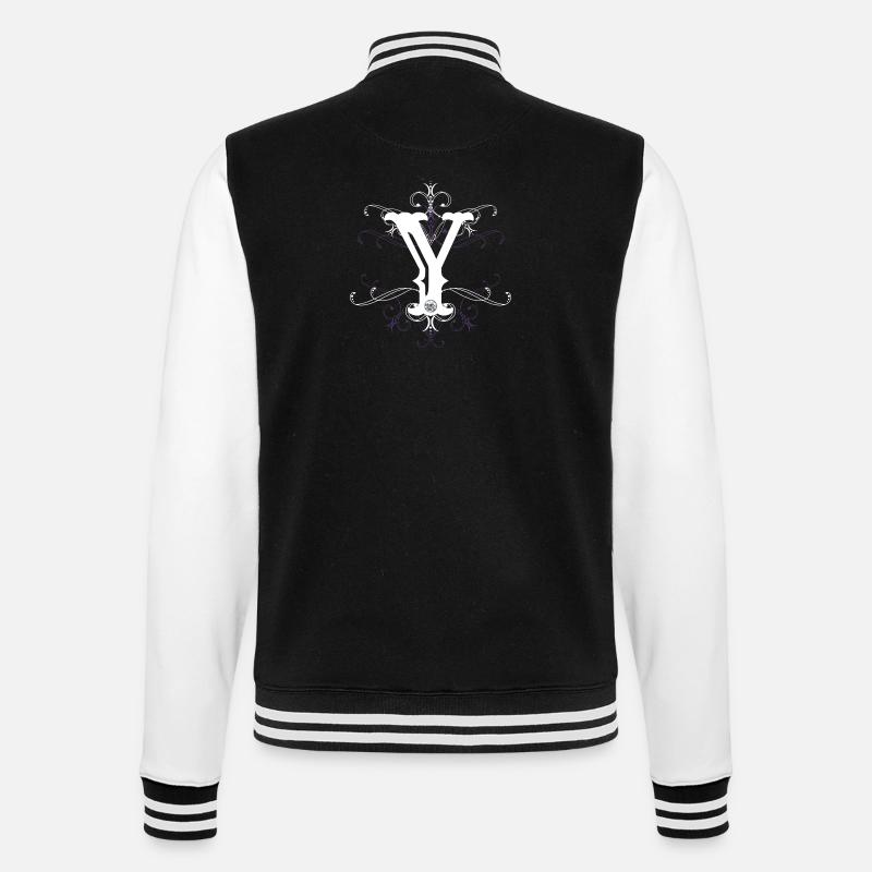 Buchstabe Y Ypsilon Buchstabe-Y - College-Sweatjacke - Schwarz/Weiß