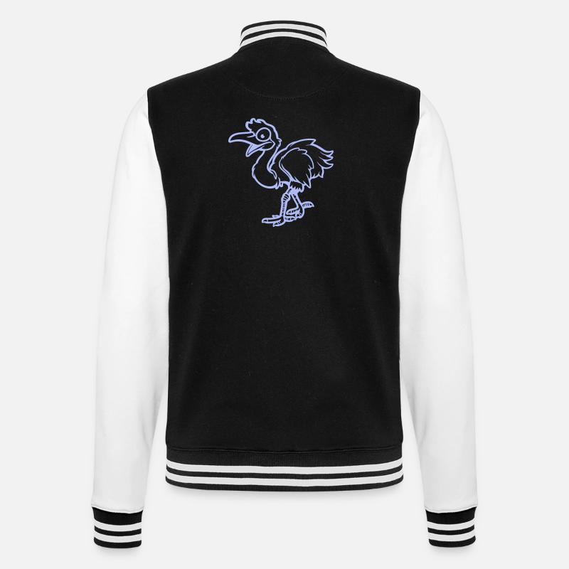 strauß comic - College-Sweatjacke - Schwarz/Weiß