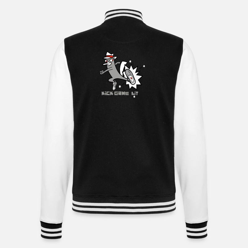 Kick Game Lit – Urban Sneaker Style - College Sweat Jacket - black/white