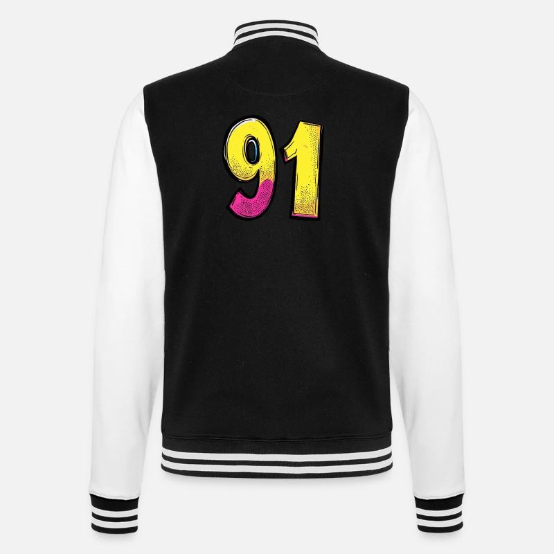 Bande dessinée à 91 numéros - Veste Teddy - noir/blanc