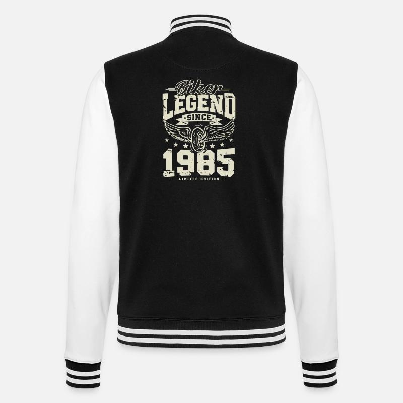 Biker legend since 1985 - College Sweat Jacket - black/white