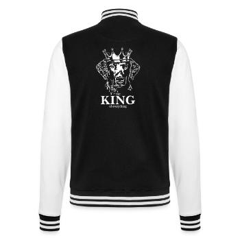 Curly Coated Retriever King everything Wilsigns - College-Sweatjacke - Schwarz/Weiß - Hinten - Marisol (170cm)