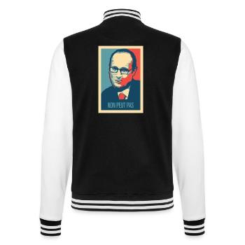 Popularité de François Hollande - Veste Teddy - noir/blanc - Dos - Marisol (170cm)
