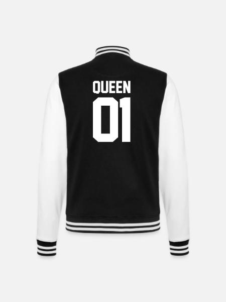 QUEEN - College-Sweatjacke - Schwarz/Weiß