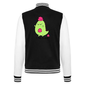 Dinosaurier - College-Sweatjacke - Schwarz/Weiß - Hinten - Marisol (170cm)