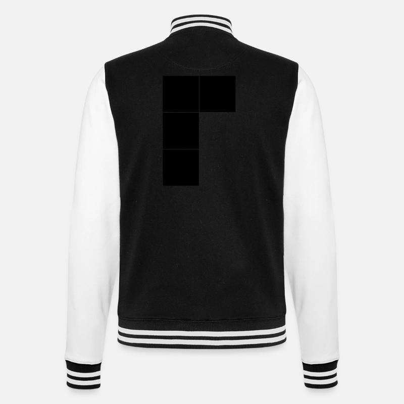 tetris4 - Veste Teddy - noir/blanc