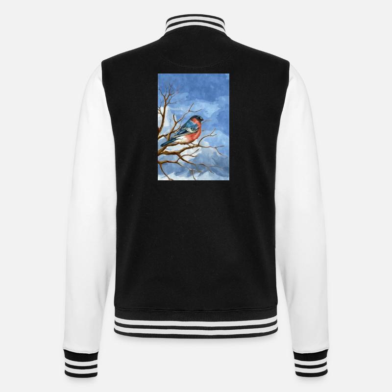 Oiseau du Bouvreuil - Veste Teddy - noir/blanc