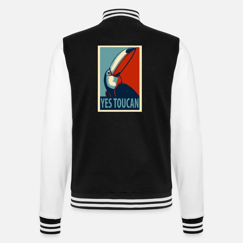 Yes Toucan affiche - Veste Teddy - noir/blanc