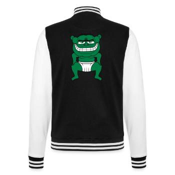 monstre ogre troll boese sumo lutteur en surpoids - Veste Teddy - noir/blanc - Dos - Marisol (170cm)