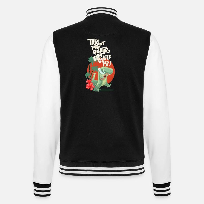 Ukulele trex - College-Sweatjacke - Schwarz/Weiß
