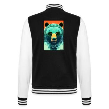 Bear Grizzly Bear Brown Bear Predator Wildlife Forest 6 - College Sweat Jacket - black/white - Back - Marisol (170cm)