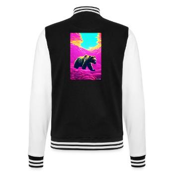 Bear Grizzly Bear Brown Bear Predator Wildlife Forest 10 - College Sweat Jacket - black/white - Back - Marisol (170cm)