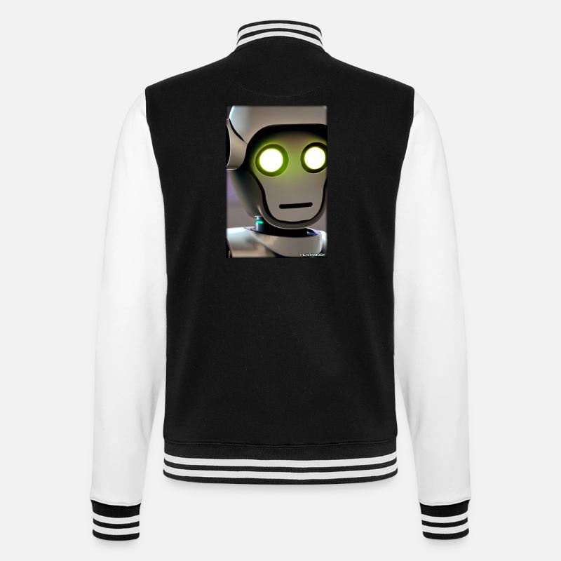 Robot Future Technology Science Android - College Sweat Jacket - black/white
