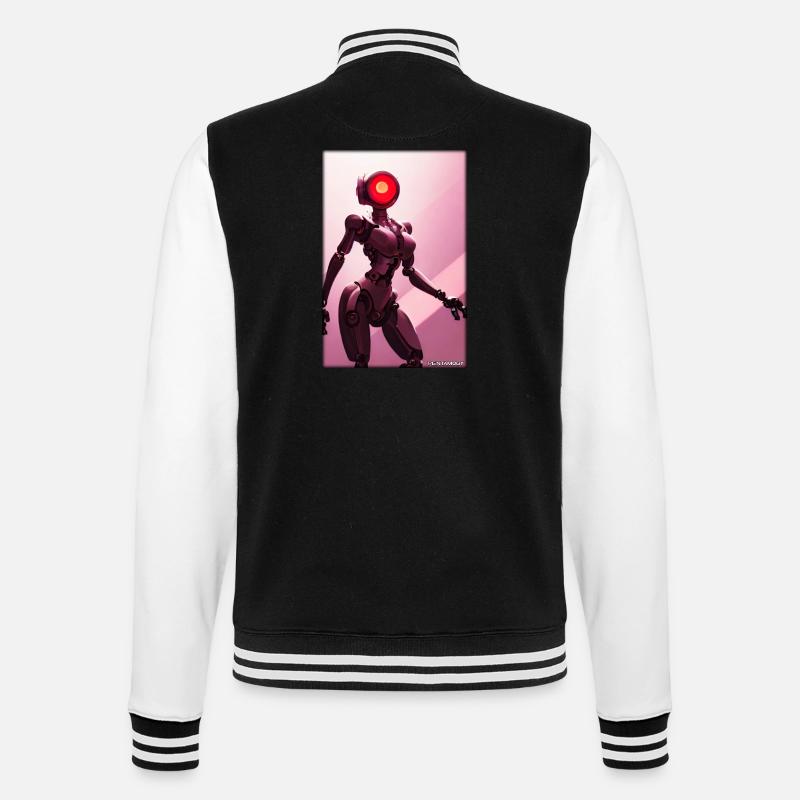 Robot Future Science Sci-Fi Machine - College Sweat Jacket - black/white