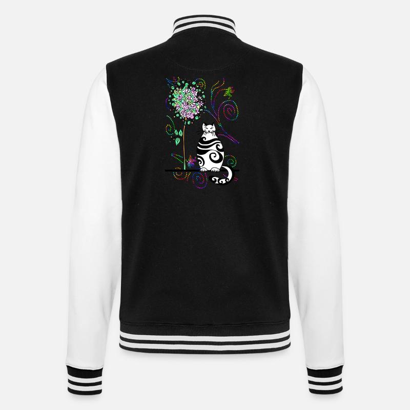 Cat - College Sweat Jacket - black/white