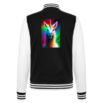 Unicorn - College Sweat Jacket - black/white - Back - Marisol (170cm)