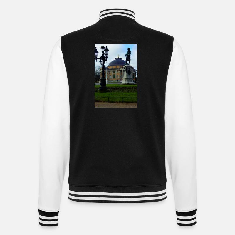 Le roi devant l’Église allemande - Veste Teddy - noir/blanc