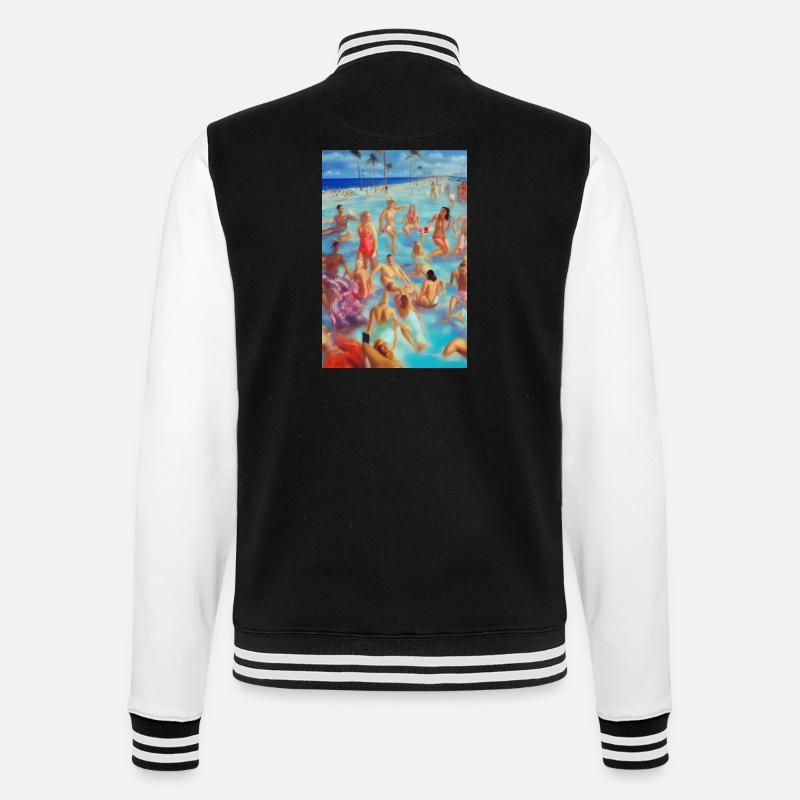 Plage de Floride - Veste Teddy - noir/blanc