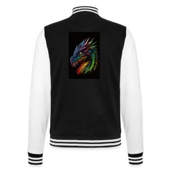 dragon arc en ciel - Veste Teddy - noir/blanc - Dos - Marisol (170cm)