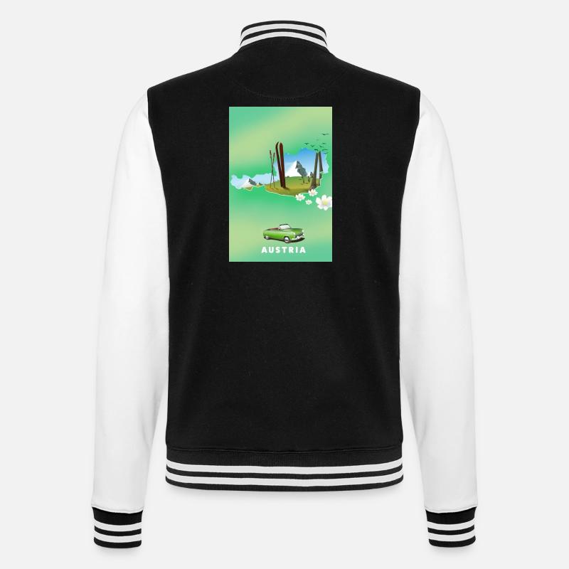 Autriche Affiche de ski - Veste Teddy - noir/blanc