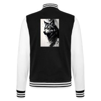 Wölfin - College-Sweatjacke - Schwarz/Weiß - Hinten - Marisol (170cm)