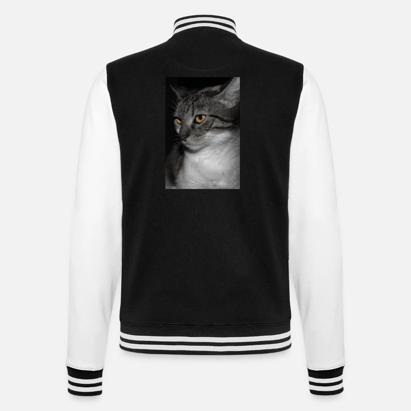 le chat au doux regard - Veste Teddy - noir/blanc