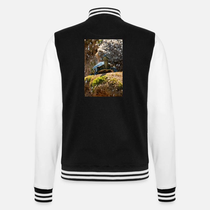 Yellow-bellied slider Trachemys scripta scripta - College Sweat Jacket - black/white