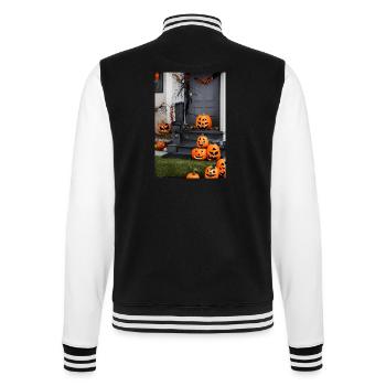 Halloween pumpkin - College Sweat Jacket - black/white - Back - Marisol (170cm)