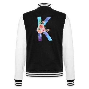 Lettre K watercolor - Veste Teddy - noir/blanc - Dos - Marisol (170cm)