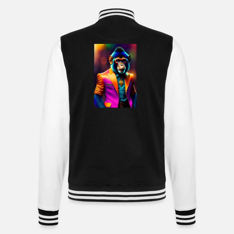 Dance Monkey - College Sweat Jacket - black/white