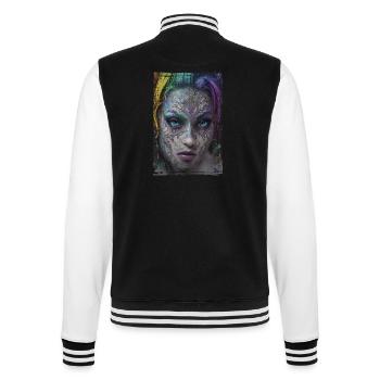 Graffiti Street Art Spray Colors Cool Artist Retro - College Sweat Jacket - black/white - Back - Marisol (170cm)