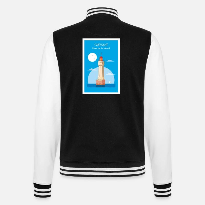 MARE'S LIGHTHOUSE - College Sweat Jacket - black/white