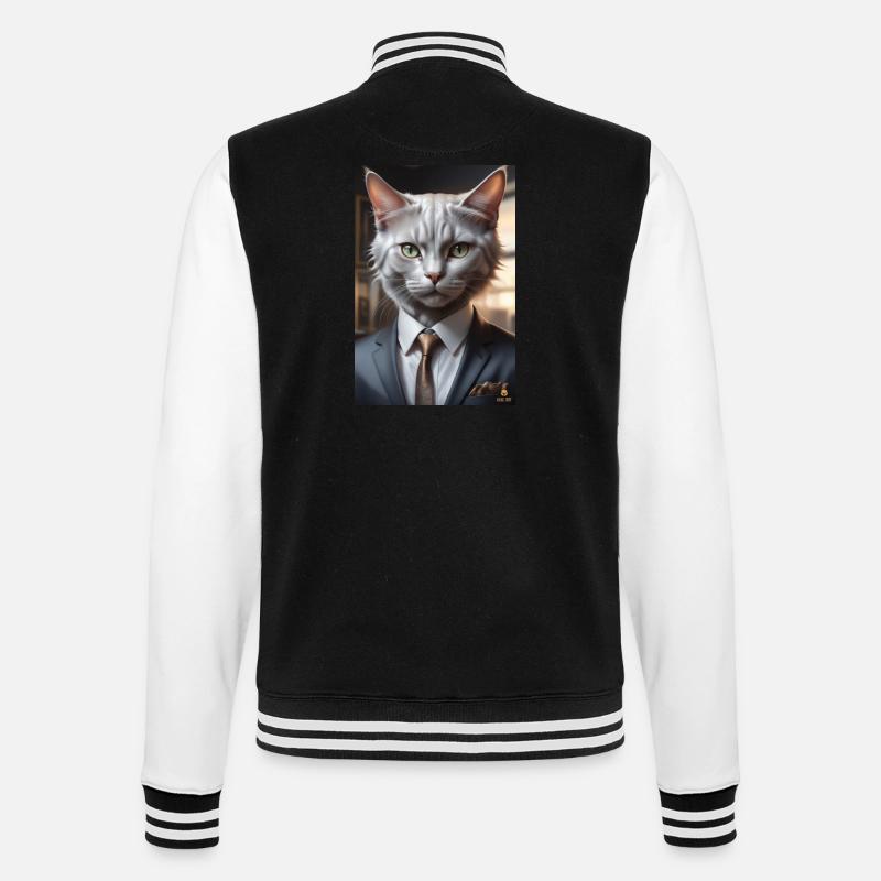 ANIMAUX DE TRAVAIL - Chat d’affaires - Veste Teddy - noir/blanc