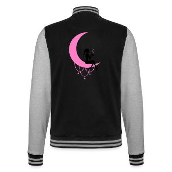 fee elfe halbmond fantasie - College-Sweatjacke - Schwarz/Grau meliert - Hinten - Marisol (170cm)