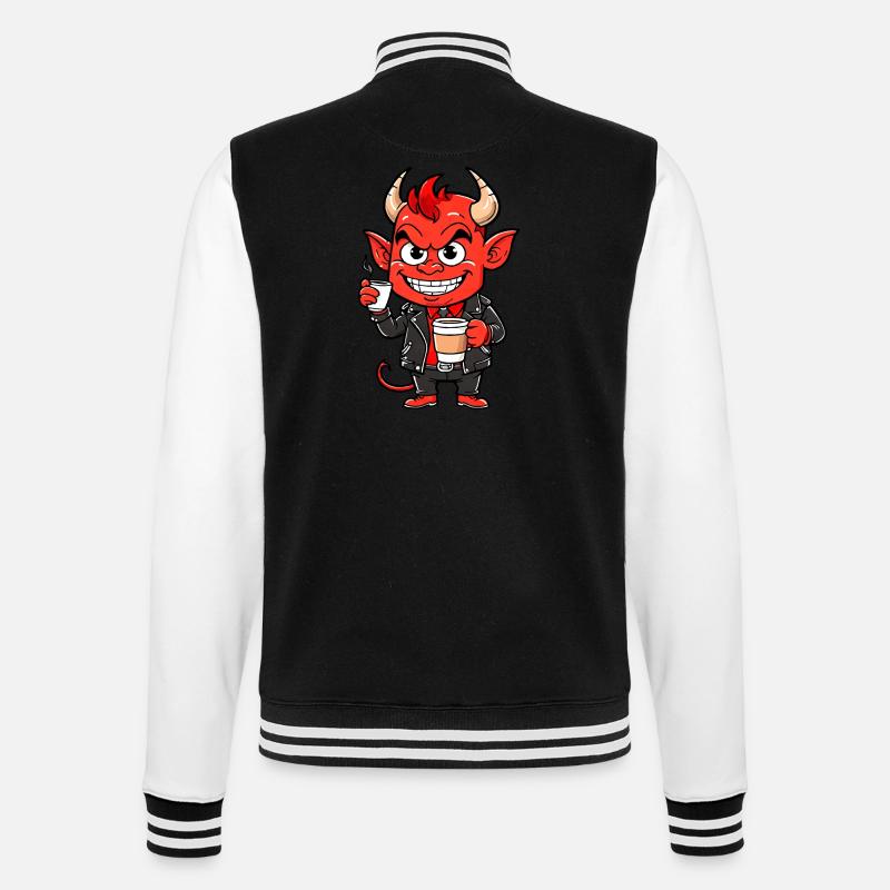 Red Devil - College Sweat Jacket - black/white