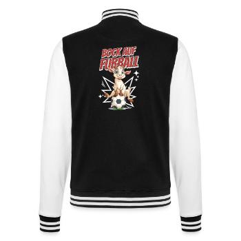 Drôle Humour Jeu de mots Football Football - Veste Teddy - noir/blanc - Dos - Marisol (170cm)