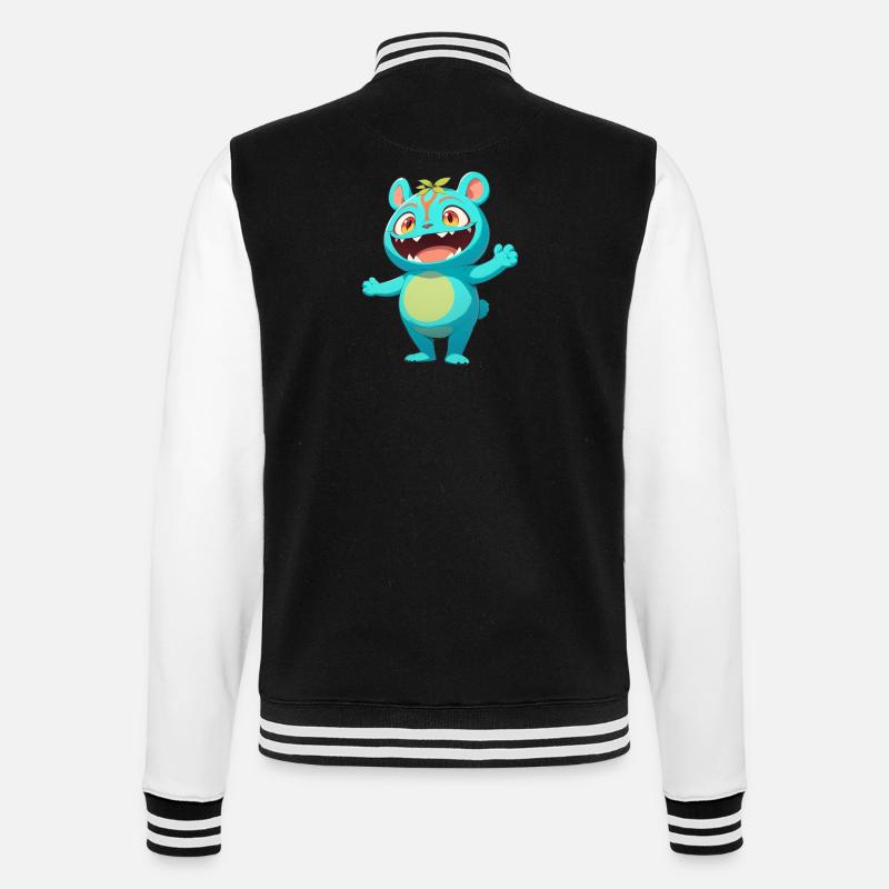 Forest Monster 0790892 - College Sweat Jacket - black/white