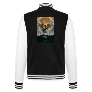 Repent now Christlicher Engel der Apokalypse - College-Sweatjacke - Schwarz/Weiß - Hinten - Marisol (170cm)