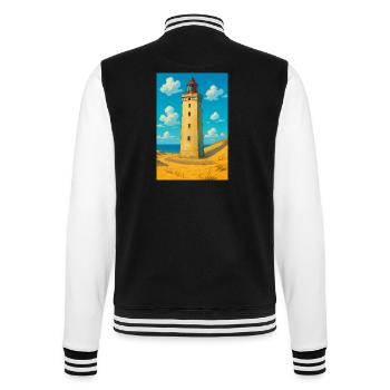 Rubjerg Knude Fyr - College Sweat Jacket - black/white - Back - Marisol (170cm)