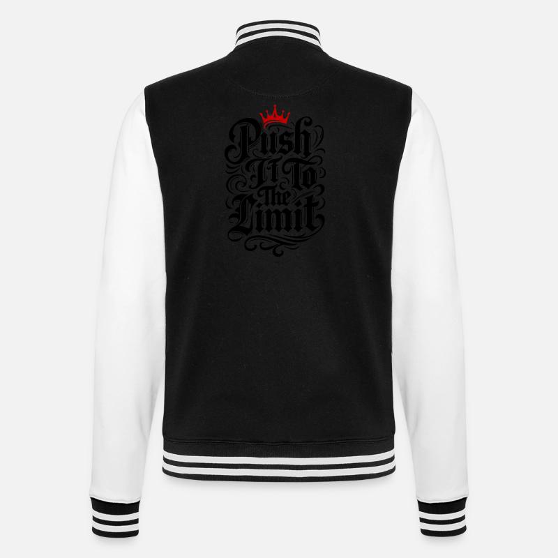 Repousser les limites Motivation Spruch - Veste Teddy - noir/blanc