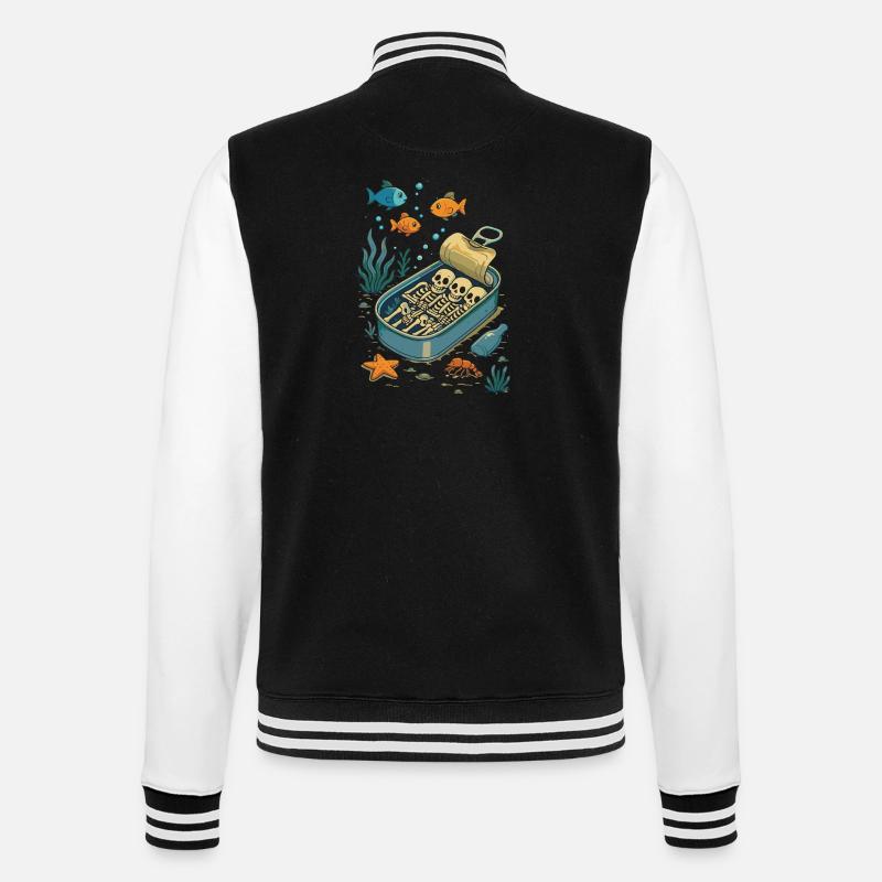 K O N S E R V A T I E F - College-Sweatjacke - Schwarz/Weiß